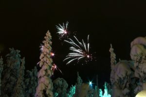 Feuerwerk am Berg