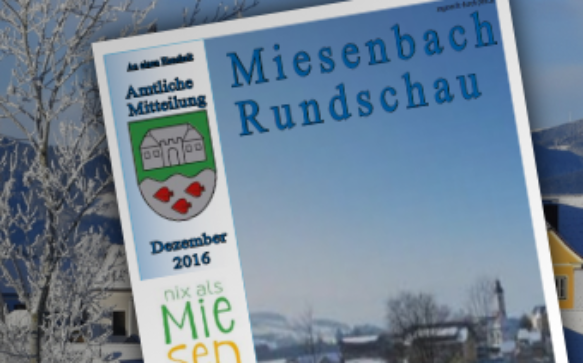 Die Miesenbach-Rundschau Weihnachten 2016 ist online