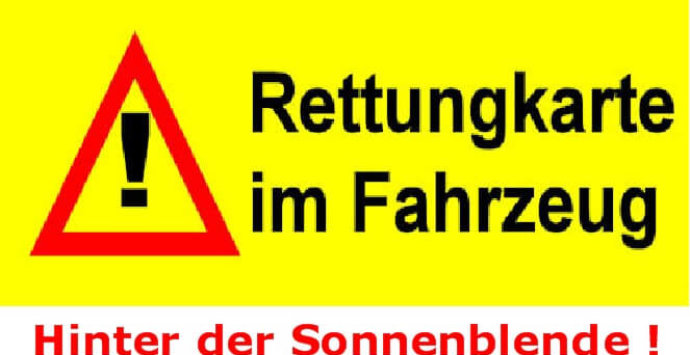 Rettungskarten können LEBEN retten!