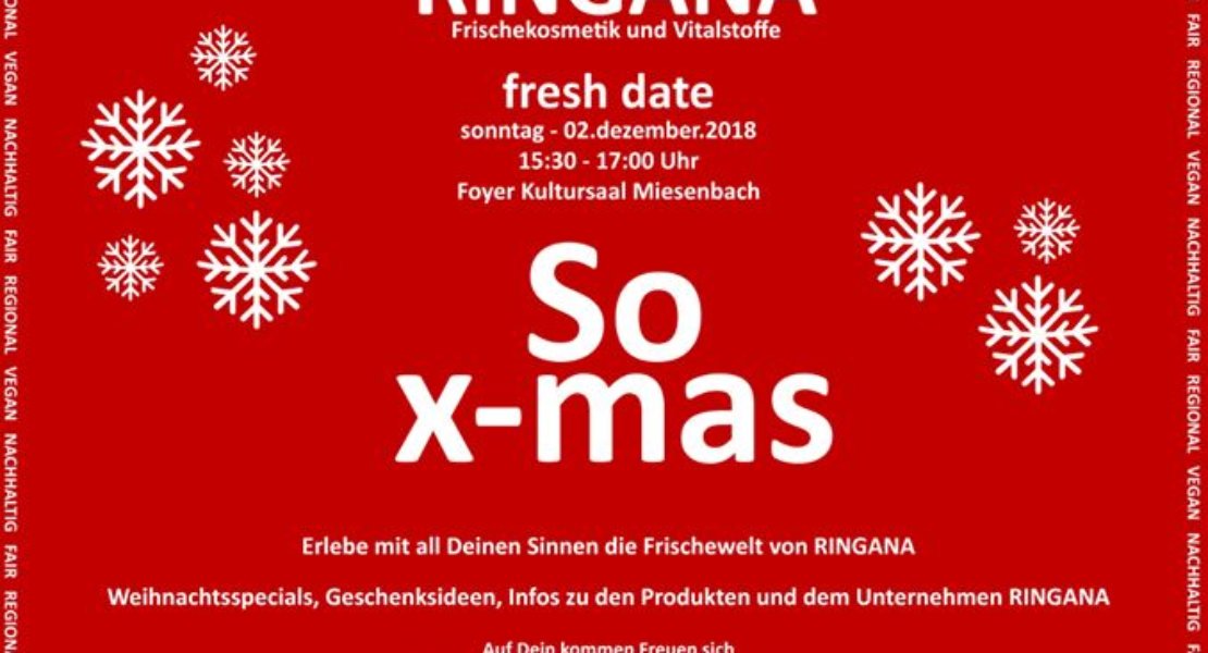 Ringana Fresh Date Xmas 2018