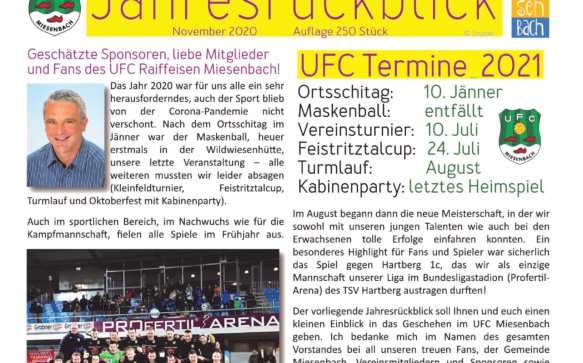 Jahresrückblick des UFC Miesenbach 2020