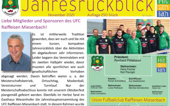 Jahresbericht 2021 des UFC Miesenbach