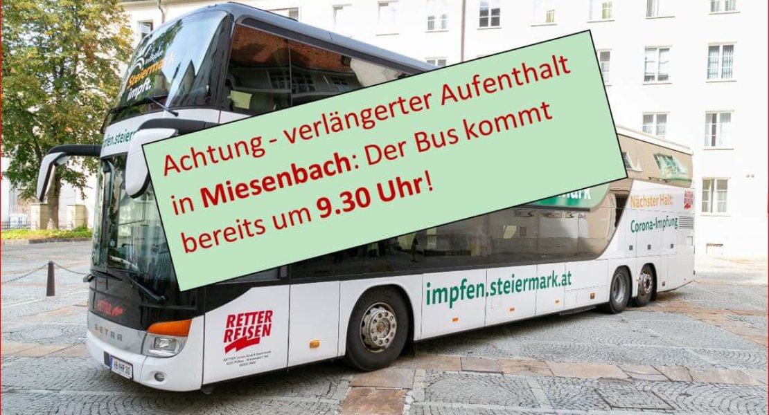 Der Impfbus kommt am 30. Dezember 2021 wieder zu uns