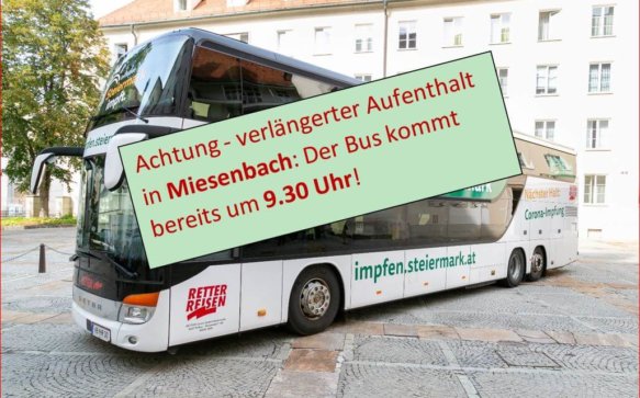 Der Impfbus kommt am 30. Dezember 2021 wieder zu uns