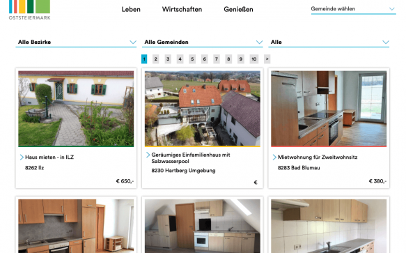 Der oststeirische Immo-Finder auch in Miesenbach verfügbar