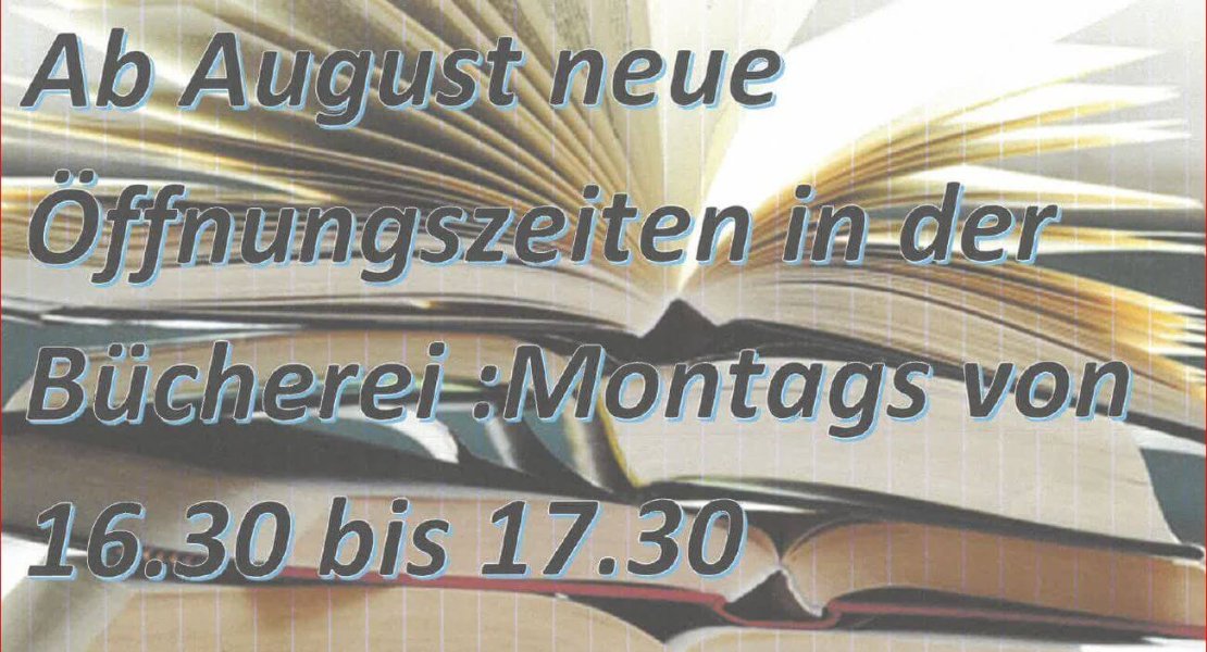 Bibliothek – neue Öffnungszeiten