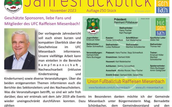 Jahresbericht des UFC Miesenbach