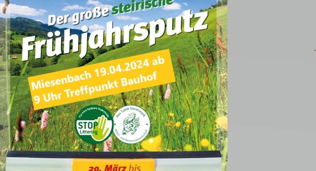 Frühjahrsputz in Miesenbach am Freitag, 19.04.2024 ab 9.00 Uhr