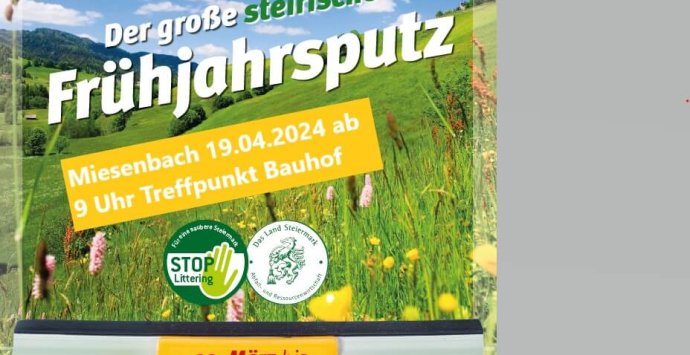 Frühjahrsputz in Miesenbach am Freitag, 19.04.2024 ab 9.00 Uhr