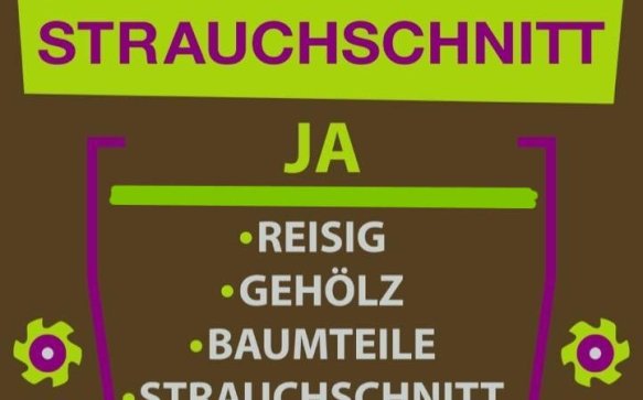 Strauchschnittsammlung am 6. April 2024, von 8.00 bis 12.00 Uhr