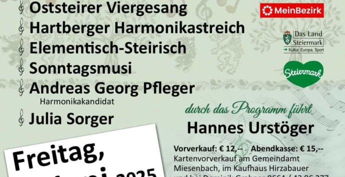 ORF Sänger- und Musikantentreffen am 6. Juni 2025