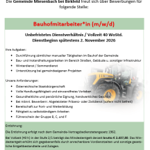 Stellenausschreibung Bauhofmitarbeiter/in